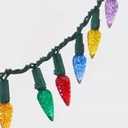 SYLVANIA 100 Light string LED RGB Color Change Faceted C6 Style Mini Light Set