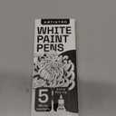 ARTISTRO 4 White Paint Pen for Rock Painting, Stone, Ceramic, Glass, Wood, Tire, Fabric, Metal, Canvas. Set of 4 Acrylic Paint White Marker Water-based Extra-fine Tip