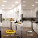 Ensenior 24 Pack 7 Inch LED Recessed Ceiling Light, 5CCT, 1200LM 12W 120V | 2700K-5000K Selectable, 5%-100% Dimmable, Ultra-Thin Canless Wafer Downlight, Aluminum, Damp Rated, ETL&FCC&IC