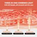 red Light Therapy Panel 630nm 660nm 850nm Combined Wavelengths | Portable Red Light Therapy Panel for Face & Body, 9 Timers, 9 Powers, Adjustable Angle black
