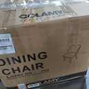 COLAMY Upholstered Dining Chairs Set of 2, Modern PU Leather Dining Room Kitchen Side Chair with Padded Seat and Wood Legs Restaurant/Cafe, Green