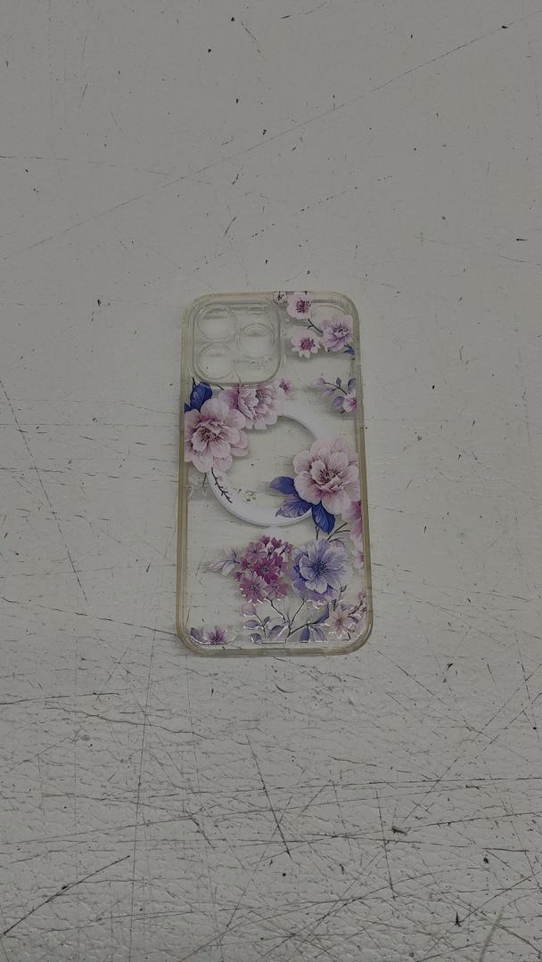 SCORPIFY for iPhone 16 Plus Case [Compatible with MagSafe] with Hibiscus Floral Design, Cute Clear Flower Magnetic Phone Cover for Women Girls, [Non Yellowing] Slim Bumper with Gold Accents