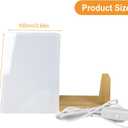 SYWAN Sublimation Night Lights Blank, 2 Pack Wood LED Acrylic Photo Frame 4" x 6" with Warm Light Sublimation Picture Frame Wood Stand Light for Heat Press Machine Printing