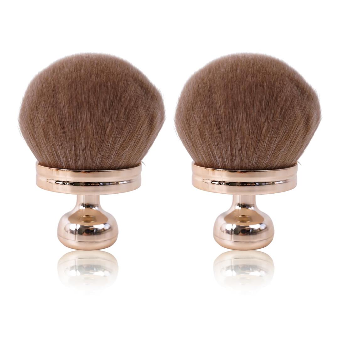 2 Pcs Extra Large Self Tanner Brush 70mm Self Tanning Brush for Body Makeup, Back Tanning Applicator Kabuki Brushes Powder Fondation Bronzer Blending Back Lotion Sunscreen Applicator Stocking Stuffers