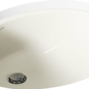 KOHLER 2210-96 Caxton Under-Mount Bathroom Sink, Include Overflow Drain, Fits 14" x17" Cutouts, Undermount Installation, Biscuit