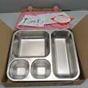 Elk and Friends Kids Stainless Steel Bento Box with Silicone Lid | Leakproof | Toddler Lunch Container | 4 Compartments | Dishwasher Safe