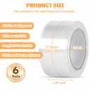 6-Pack Clear Packing Tape with Dispenser, 2.7mil x 1.88 Inches x 55 Yards Heavy Duty Packaging Tape, Strong Adhesive Packing Tape for Moving Boxes, Shipping, Mailing and Storages