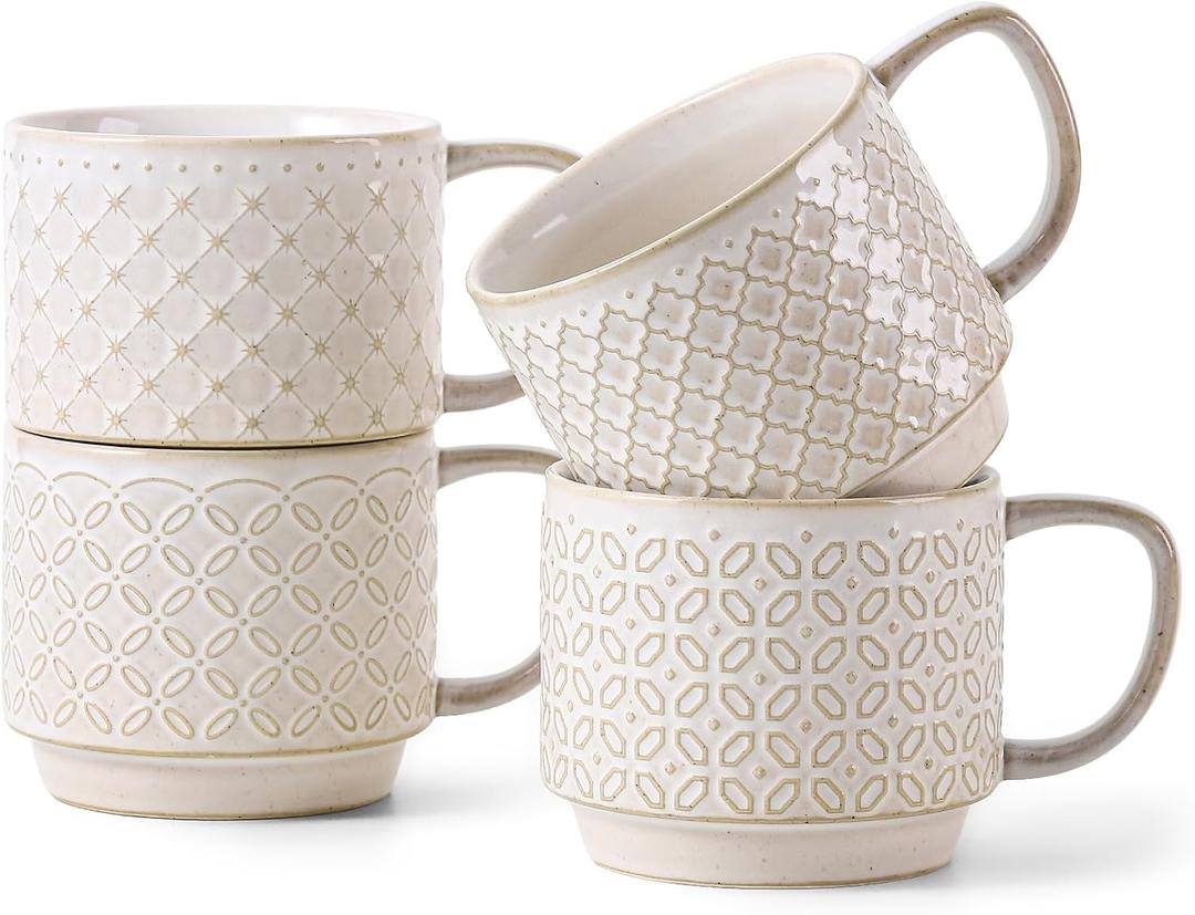 DOWAN 12oz Coffee Mugs Set of 4