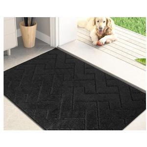 PURRUGS Dirt Trapping Door Mat 24" x 35.5", Non-Slip Machine Washable Entry Rug, Shoe Scraper, Dog Doormat, Super Absorbent Welcome Mat for Front & Back Door, Muddy Wet Shoes & Paws, Black PURRUGS Dirt Trapping Door Mat 24" x 35.5", Non-Slip Machine Washable Entry Rug, Shoe Scraper, Dog Doormat, Super Absorbent Welcome Mat for Front & Back Door, Muddy Wet Shoes & Paws, Black