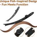 2 x 24-Pack Reusable Silicone Cable Ties  Fish Shape, 8 Bright Colors, 4.7 Adjustable Cord Organizers for Home, Office, Travel, Tech & Electronics Cable Management