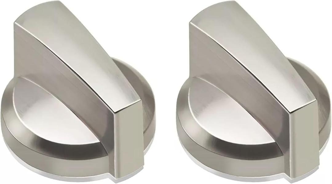 2 Pcs WB03T10326 WB03X25796 Stainless Steel knob for GE Range PS11721433, AP5986232, EAP11721433, WB03T10326, 4362262 and PGP986SET1SS