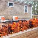 Ouddy Decor 4 Bundles Artificial Fall Flowers for Decorations, Fake Mums Fall Decorations Outdoor UV Resistant Plastic Flowers for Indoor Outside Autumn Thanksgiving Garden Yard Window Box Home Decor