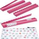4PCS Mahjong Racks with Pushers, Wooden American Mahjong Tile Pushers and Racks Set of 4, with White Printed Mahjong Racks Drawstring Bag, Mahjong Accessories (19.68 Inches)