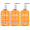 Neutrogena Oil-Free Acne Wash, Acne Fighting Facial Cleanser with Salicylic Acid Medicine, Acne Treatment for Face, Non-Comedogenic, Residue-Free, 9.1 fl oz Pump Bottles, 3 Pack