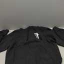 I Can Do All Things Through Christ Front & Back Cross Print Pullover Hoodie (Black, S)