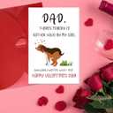 4 x Funny Valentines Day Card for Dog Dad Valentines Day Card from Dog Valentine's Day Gifts for Dog Dad from Daughter Son Valentines Card Gifts for Men Husband Dog Owner Dog Lover with Envelope
