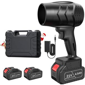 Leaf Blower Cordless with Battery and Charger,21V Electric Handheld Leaf Blower, 950000RPM Powerful Fan with Adjustable Speed, Lightweight Blower for Patio, Lawn, Blowing Leaves and Snow(Black)