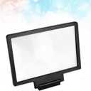 4 x Smart Phone Screen Magnifier Multi-Function Bracket for Cellphones Enlarged Display for Movies and Reading Compatibility Lightweight Portable Design Black (Medium)