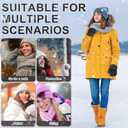 CZBRO Women's Winter Gloves, Winter Warm Mittens Thick Knitted Gloves Mittens Warm Soft Lining Cold Weather Accessories Gifts (1 Pair, Black)