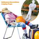 Kathfly 6 Foot Halloween Full Size Posing Dummy Tall Posable Halloween Decor Poseable Mannequin with Hands Holiday Decor(White Color)