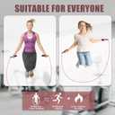 Jump Rope for Women & Men Adjustable Length Cotton Skipping Rope for Adults & Kids Workout Equipment for Weight Loss, Cardio, Boxing & Fitness Suitable for Home, Gym & School Use (Grey)