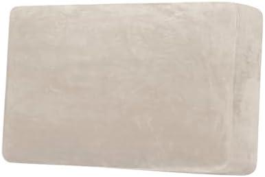 H.VERSAILTEX Velvet Stretch Individual Cushion Cover Plush Cushion Slipcover for Loveseat Sofa Furniture Protector Seat Cushion Sofa Cover (1 Piece Loveseat Cushion Cover, French Oak)