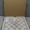 A&A 15 inch Walnut Wooden Chess Sets with Storage Drawer, Triple Weighted Chess Pieces,3.0 inch King Height,Walnut Box,Walnut & Maple Inlay, 2 Extra Queen,Classic 2 in 1 Chess and Checkers Board Games