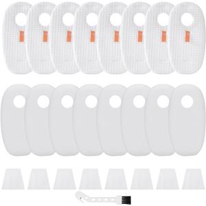 8 Pack Filter Replacement for Shark Rocket DeluxeProTruePet HV320 HV320C HV320W HV322 HV322Q HV319Q HV320W HV321 HV324Q HV325 UV330 UV422, Replacement Parts # 1080FTV320 & 1084FTV320