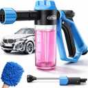 Crywag Car Wash Foam Gun for Garden Hose, Foam Cannon Car Wash Kit with Microfiber Wash Mitt, High Pressure Nozzle & 3 Spray Modes, Hose Foam Blaster for Cars, Trucks, RV, Motorcycle Cleaning  Blue