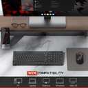 Wireless Keyboard and Mouse Combo,Quiet Click,Full Size Design with Number Pad,Ergonomic Mouse with 5 DPI,Sleep Mode-GAMCATZ 2.4G Slient Portable Cordless Combo for Laptop/PC/Computer/Mac(Black)