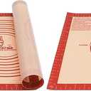 Non Stick Pastry Mat for Rolling Dough Fondant Pie Crust, Macaron Silicone Baking Mat for Mat Extra Large Silicone Mats for Baking Cookie Cakes Pizza Candy Bread