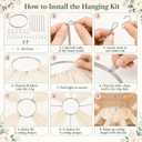 Ceiling Drapes Hanging Kit, 24 Inch Silver Hoop for 6 Panels