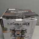 Kamenstein 16 Jar Ellington Revolving Countertop Spice Rack with Lift & Pour Caps and Spices Included, FREE Spice Refills for 5 Years: Black and Chrome