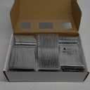 WDF 300 Pieces Silver Plastic Silverware - Plastic Silverware Heavy Duty - 100 Forks 100 Knives 100 Spoons - Disposable Silver Cutlery Perfect for Party/Wedding