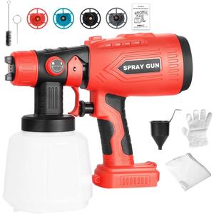 Paint Sprayer for Craftsman 20V Lithium-Ion Batteries, Cordless Spray Paint Gun with 200W High Power Motor and Copper Nozzle, HVLP Paint Sprayer for House Painting(Battery Not Included)