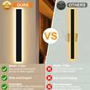 2pcs 39in Exterior Wall Lights,4.33in Wide Dimmable Modern Outdoor Wall Lights for Garage and Front Door,Linear Outdoor Wall Sconce IP65 Waterproof,Black LED Outdoor Long Light Fixture