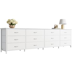 Huuger 78.7 Inch Long Dresser for Bedroom, 12 Drawer Dresser for Closet, 13"D x 78.7"W x 26.8"H