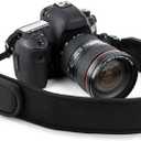 DSLR Camera Neck Strap, Soft Neoprene Shoulder Belt for Canon EOS R5 R6 5D Mark IV 6D Mark II SL3 SL2 T8i T7 T7i 90D 80D Nikon D6 D5 DF D850 D810 D780 D7500 D5600 D3500 with Zipped Pockets