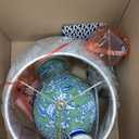 JONATHAN Y JYL3009F Grace 24" French Country Cottage Ceramic/Iron Floral Urn LED Table Lamp, Green/White for Bedroom, Living Room, Office, College