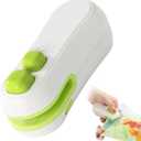 Mini Bag Sealer,2 in 1 Heat Sealer and Cutter, Portable Handheld Resealer Machine,Rechargeable USB C Bag Sealer Heat Seal Machine with Magnet For Plastic Bags/Snack Bag/Food Storage (White)