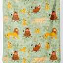 Disney Lion King Plush Throw Blanket - Measures 40 x 50 Inches - Super Soft Lightweight Fleece Safari Animals Bedding with Simba