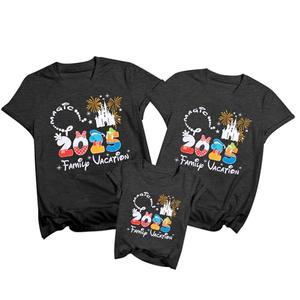 Family Vacation Shirts 2025 Family Matching Outfits Magical Tshirts for Family Cruise Trip Clothes Summer Travel Top Grey Size 2XL