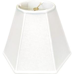 Royal Designs Hexagon Basic Lamp Shade, Linen White, 8" x 16" x 12, BS-733-16LNWH