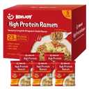 KONJOY High Protein Ramen Noodles(23g), Fit Protein Toss Noodles Savory Crayfish Chili Flavor, Plant-Based, Non Fried, Low Fat, Vegan Healthy Meal, 5 Pack (EXP 10/13/27)
