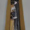 Black Curtain Rods for Windows 31"- 61", Decorative Drapery Rod Adjustable by Splicing, 5/8 inch Small Curtain Rod for Bedroom, Living Room, Kitchen and Outdoors