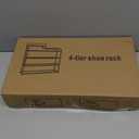 Sywhitta 4-Tier Free Standing Shoe Rack With Storage Boxes - High Capacity Organizer for Corridor, Living Room, Balcony, Bedroom (Black)