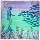 CYFUN DESIGN 6pcs Stamps Jungle Fairy Girl Mermaid Forest Cabin Clear Stamps for Card Making Scrapbooking Paper Crafts Handmade Embossing Stencil Photo Album Decor Template DIY Seal