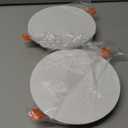 PATIKIL 165mm / 6.5" Diameter Metal Ceiling Hole Cover Plate, 2 Pcs Downlight Hole Trim Wall Mount Decorative Cap Access Panel for 4.9-6.3inch Round Ceiling and Wall Openings, Matte White