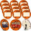 Qunclay 12 Pcs Basketball Picture Frame Wooden Photo Basketball Frame Sport Picture Tabletop Gifts for Athlete Coach Team Sports Party, Display 4'' x 6'' Photos