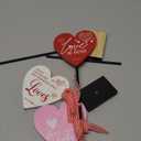 Geetery 3 Pcs Christian Valentine's Day Decorations Bible Verse Religious Jesus Heart Wooden Sign Standing Block Love Christian Tables Centerpieces Valentines Sign for Church Gift Wedding Home Shelf